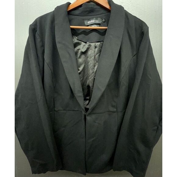 torrid Jackets & Blazers - Studio By Torrid Blazer 5 Black Ponte Peplum Stretch Jacket Versatile Career